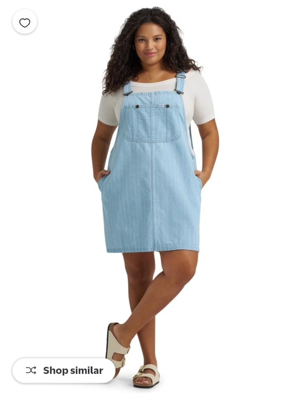 NWOT Lee Women's Plus Heritage Denim Skirtall Dress, Size 0X